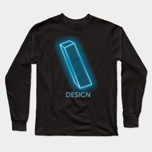 Cyan Design Neon Sign Long Sleeve T-Shirt